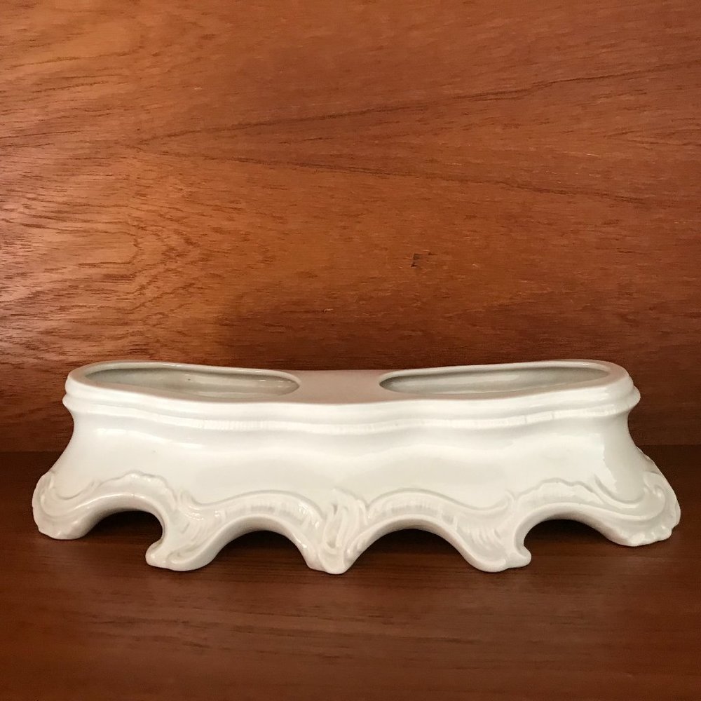 Vintage Nymphenburg Western Germany Porcelain Double Planter/Vase IV Circa 1945-